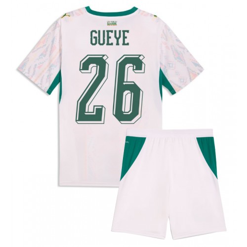 Senegal Pape Gueye #26 Replika Hemmatröja Barn VM 2026 Kortärmad (+ Korta byxor)